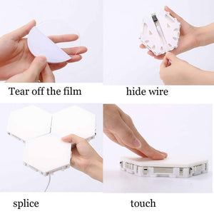 Smart Touch LED Honeycomb DIY Wall Lights
