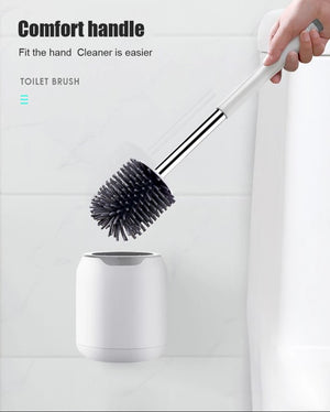 Premium TPR Silicone Toilet Brush With Hidden Tweezers