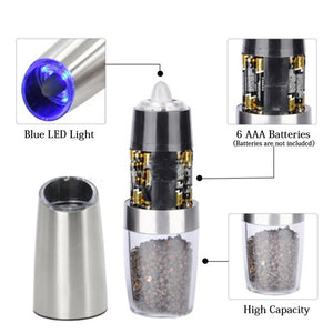 Electric Gravity Pepper Salt Grinder