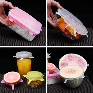 Food Silicone Stretch Lids 6Pcs