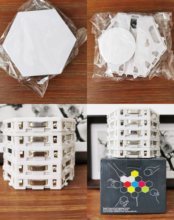 Smart Touch LED Honeycomb DIY Wall Lights