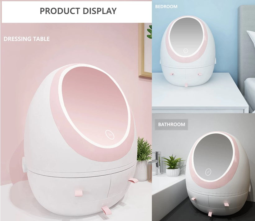 LED Beauty Mirror Cosmetic Case
