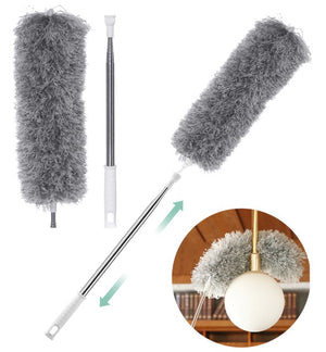 Bendable Electrostatic Microfiber Duster With Extendable Handle