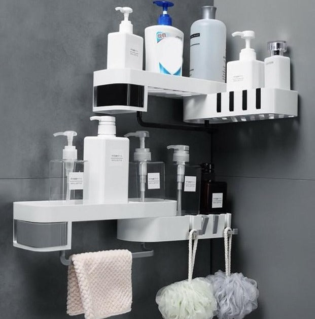 Bathroom Corner Storage Rack Organizer