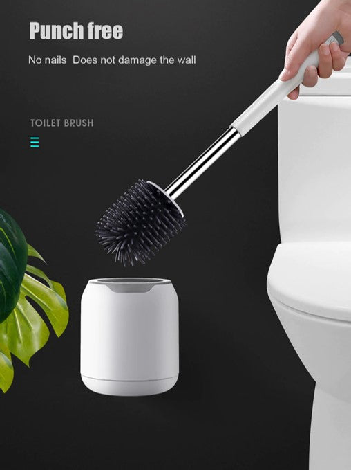 Premium TPR Silicone Toilet Brush With Hidden Tweezers