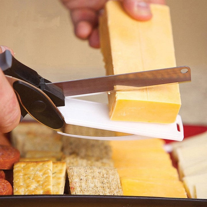 2 in 1 Scissors Knife with Cutting Board