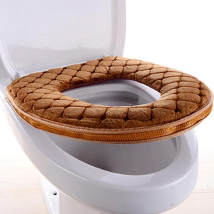 Washable Plush Toilet Seat Cover