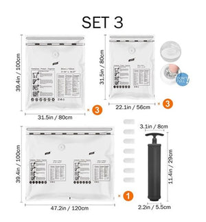 Vacuum Bags With Pump For Clothes Storage Space Saver