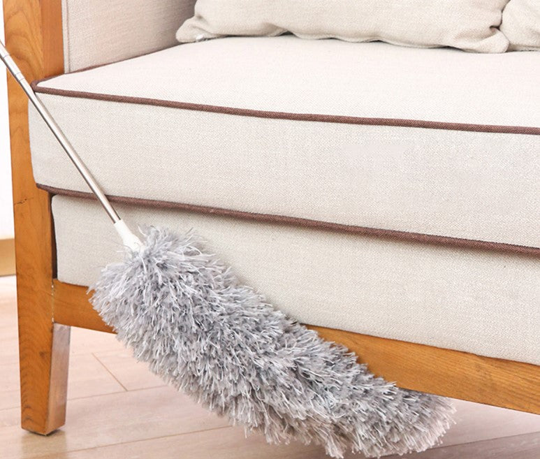 Bendable Electrostatic Microfiber Duster With Extendable Handle