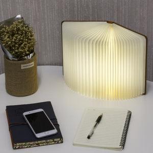 Foldable LED Wooden Book Lamp