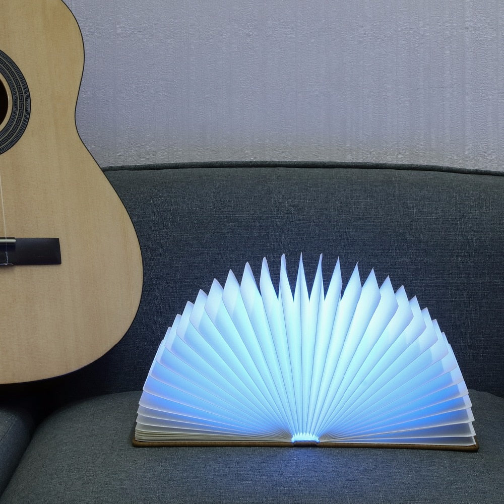 Foldable LED Wooden Book Lamp