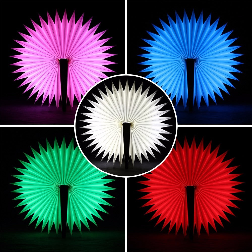 Foldable LED Wooden Book Lamp