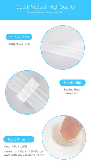 Vacuum Bags With Pump For Clothes Storage Space Saver