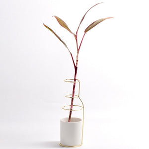 Flower Vase with Incomplete Shape of Outer Wire