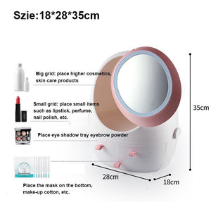 LED Beauty Mirror Cosmetic Case