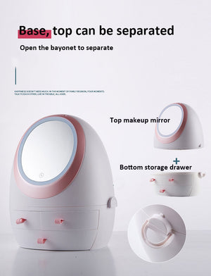 LED Beauty Mirror Cosmetic Case