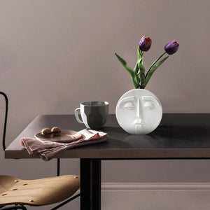 Abstract Face Ceramic Vase
