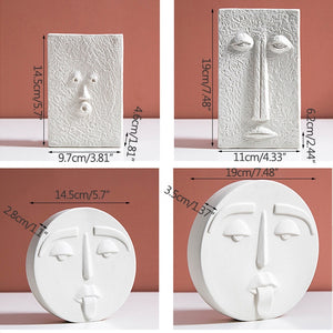 Abstract Face Ceramic Vase