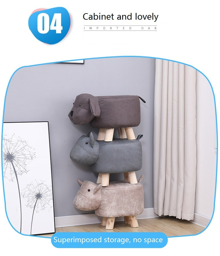 Cute Cartoon Animal Low Stool