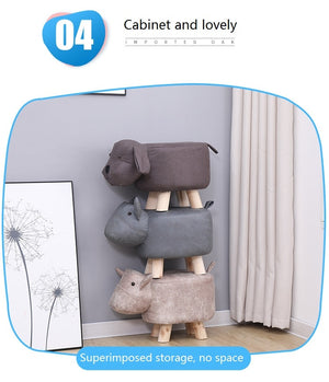 Cute Cartoon Animal Low Stool