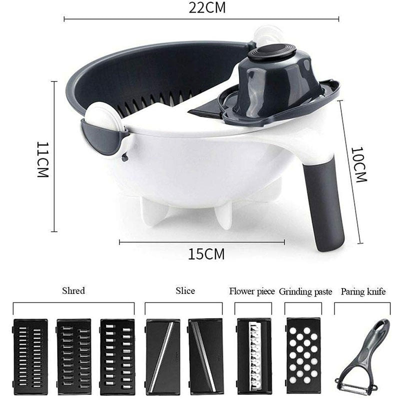 Drain Basket Multifunctional Vegetable Cutter Set