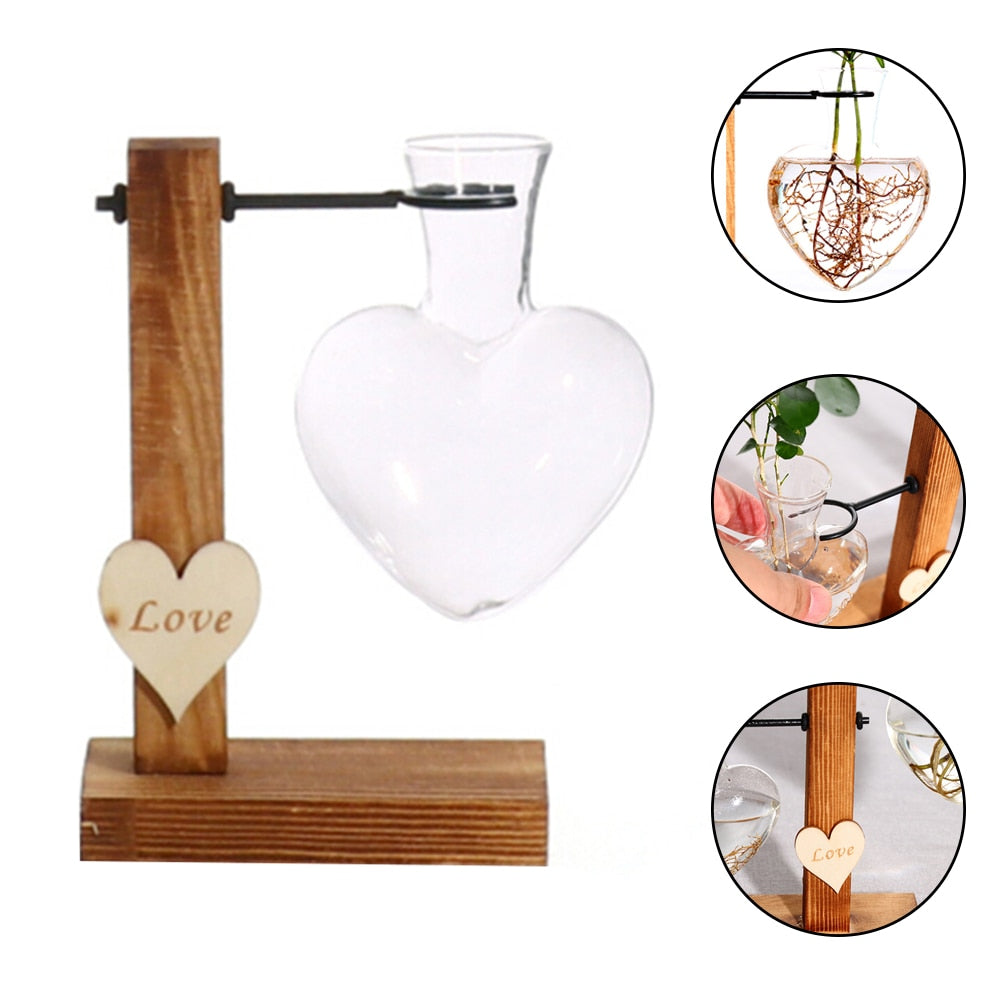 Terrarium Hydroponic Heart Shape Plant Vase