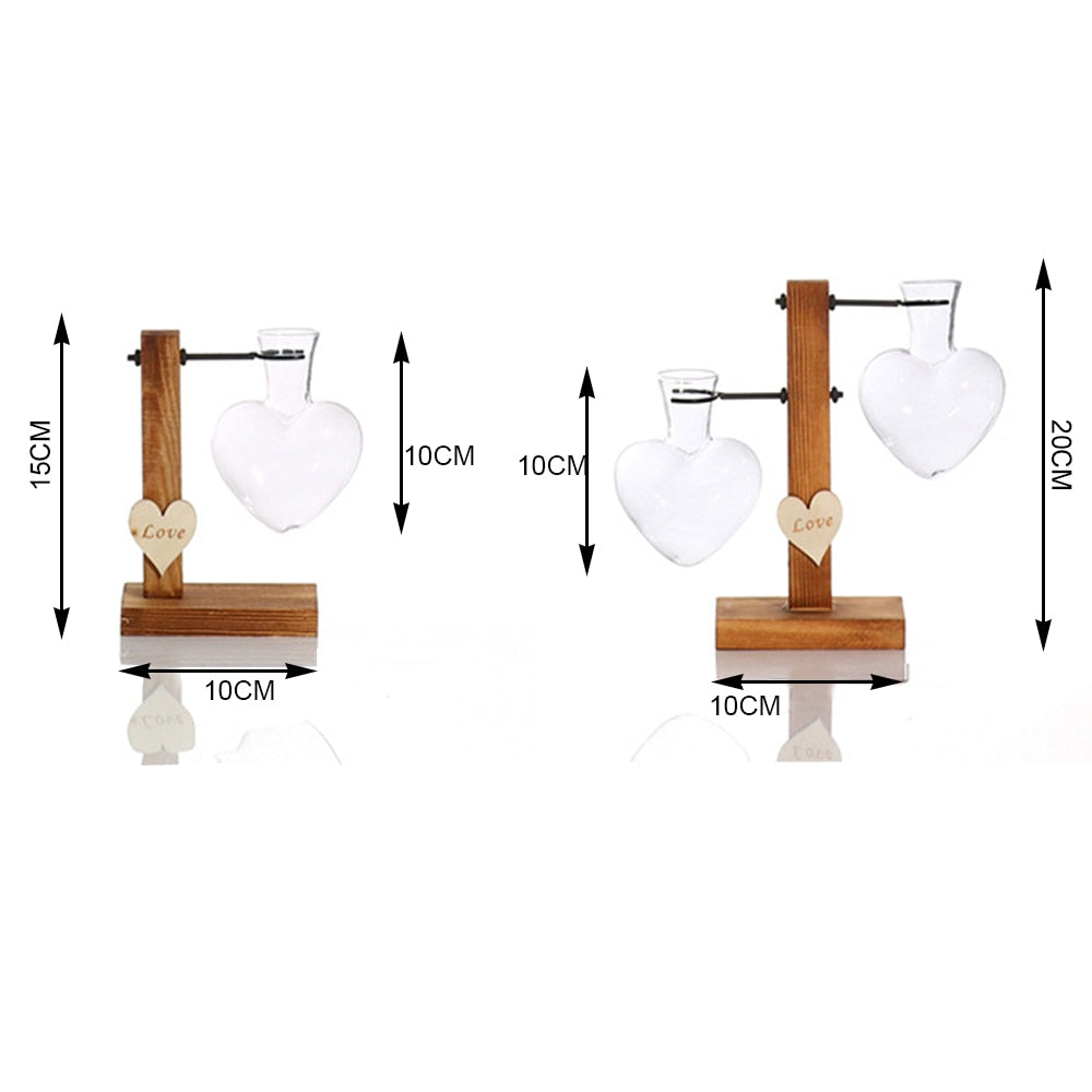 Terrarium Hydroponic Heart Shape Plant Vase