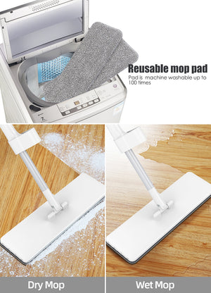 Quick Hands-Free Magic Cleaning Flat Mop