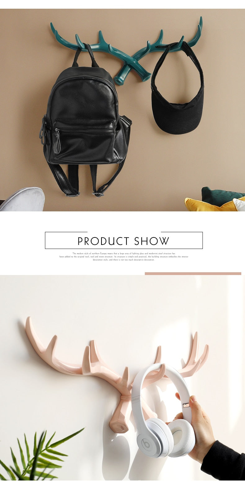 Deer Antler Decorative Wall Hook