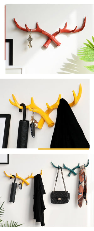 Deer Antler Decorative Wall Hook