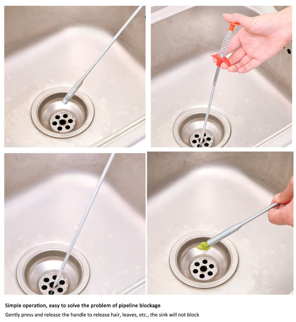 Spring Pipe Dredging Tool Drain Cleaner