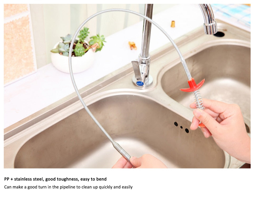 Spring Pipe Dredging Tool Drain Cleaner