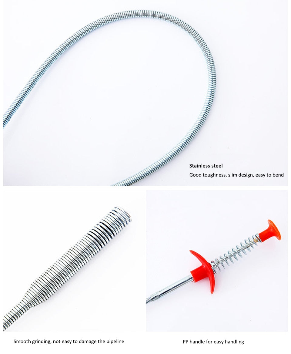 Spring Pipe Dredging Tool Drain Cleaner
