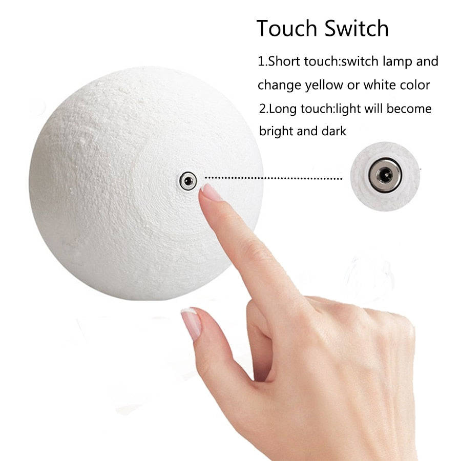 LED 3D Print Moon Light