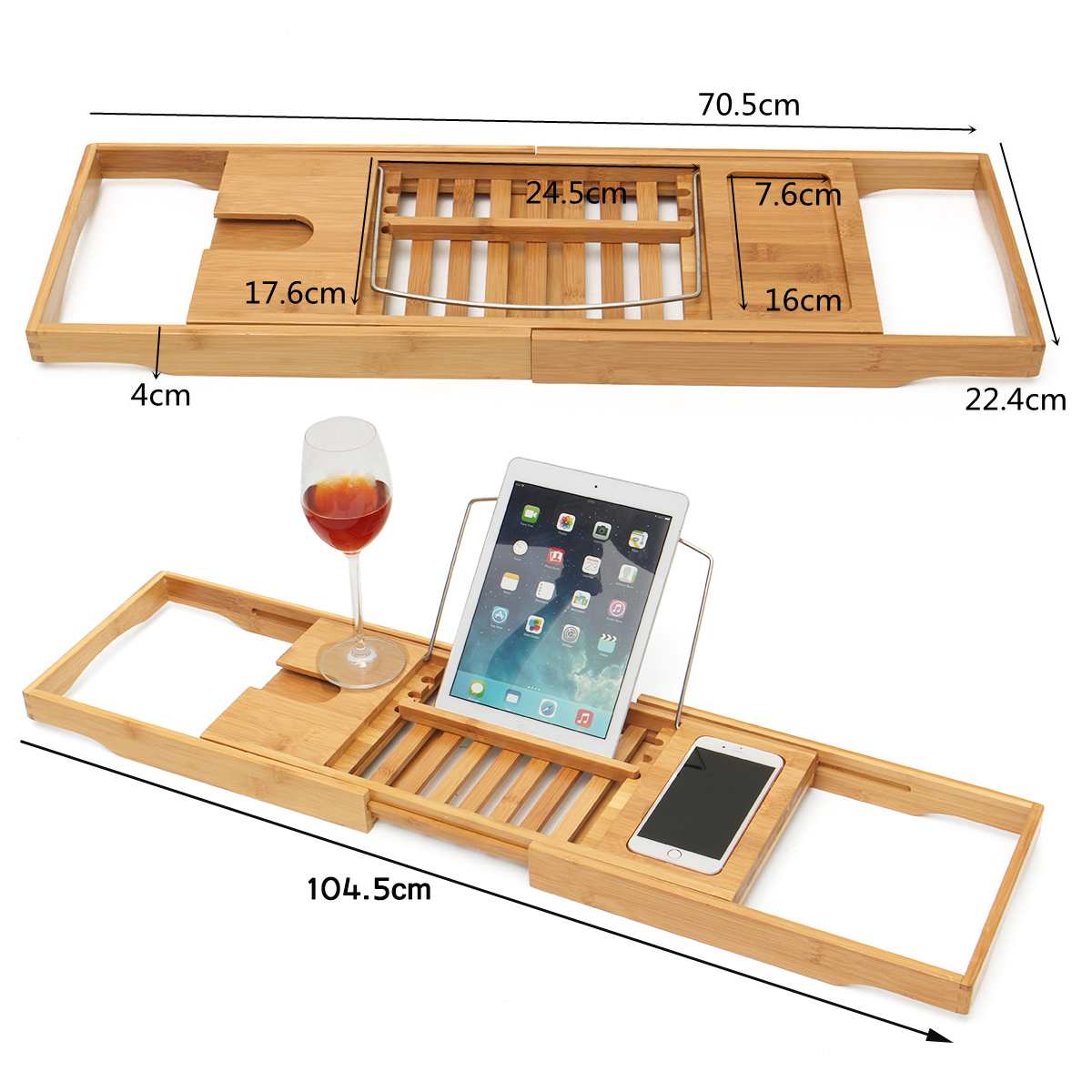 Bathtub Bamboo Tray Rack