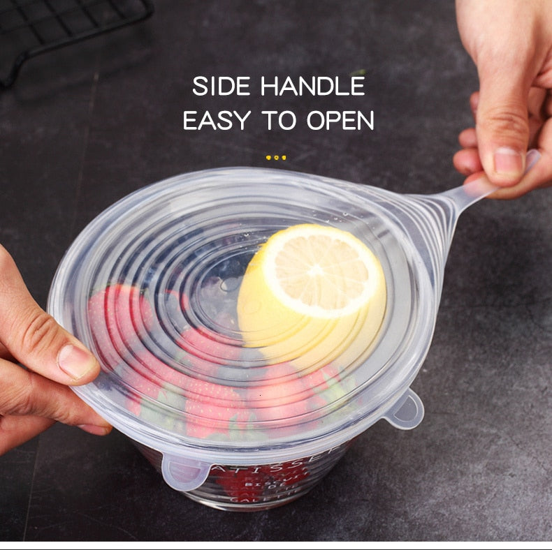 Food Silicone Stretch Lids 6Pcs