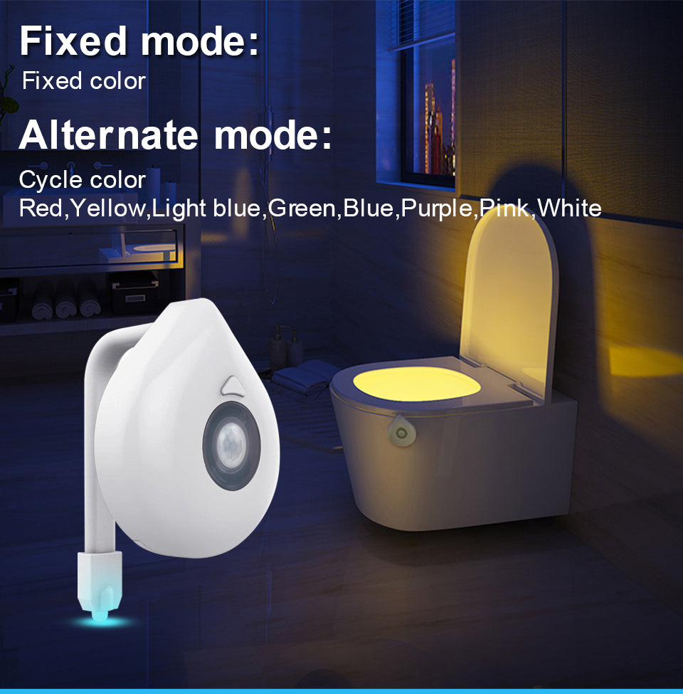 Smart LED Toilet Seat PIR Motion Sensor Night Light