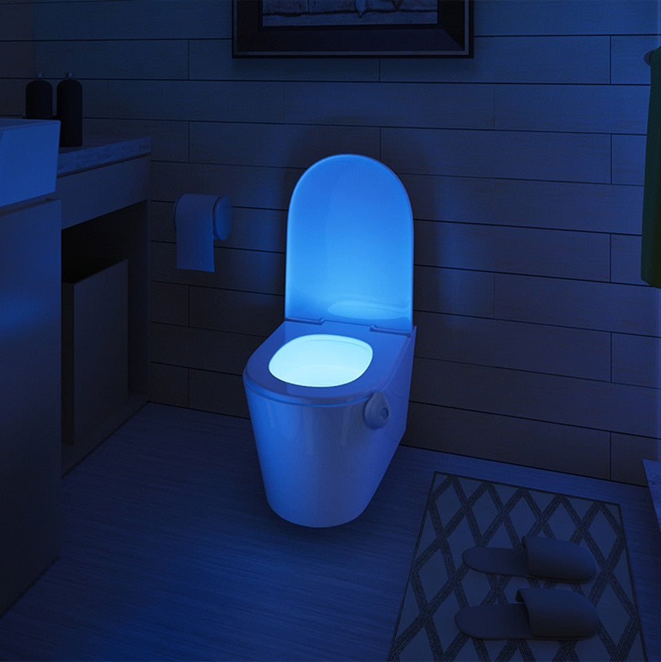 Smart LED Toilet Seat PIR Motion Sensor Night Light