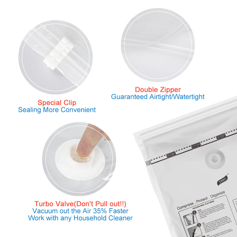 Vacuum Bags With Pump For Clothes Storage Space Saver