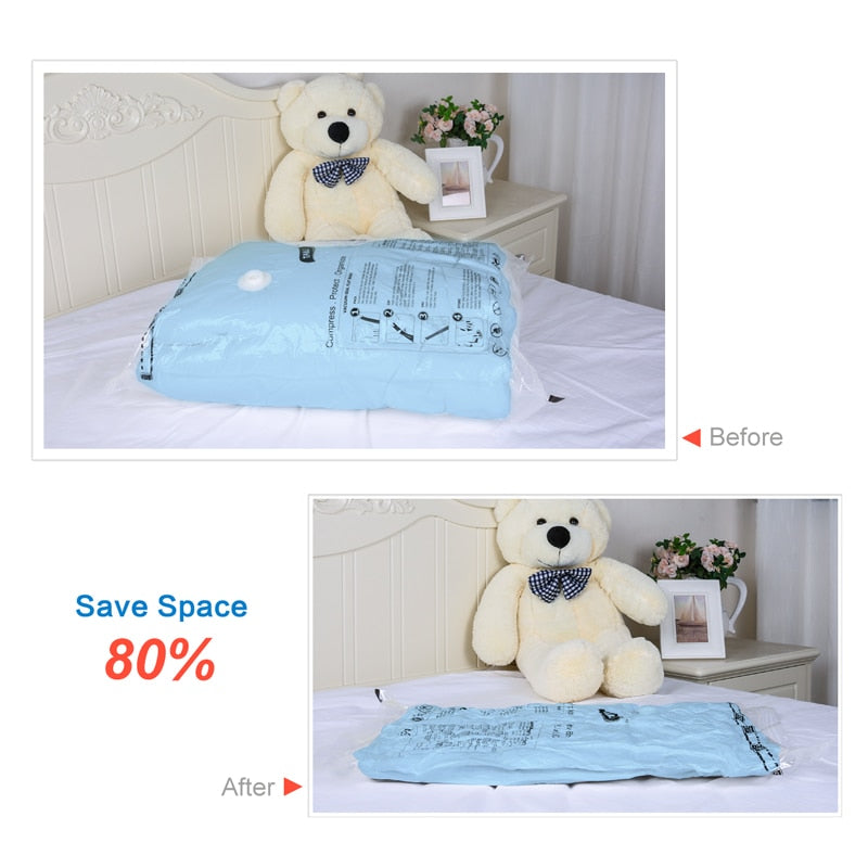 Vacuum Bags With Pump For Clothes Storage Space Saver