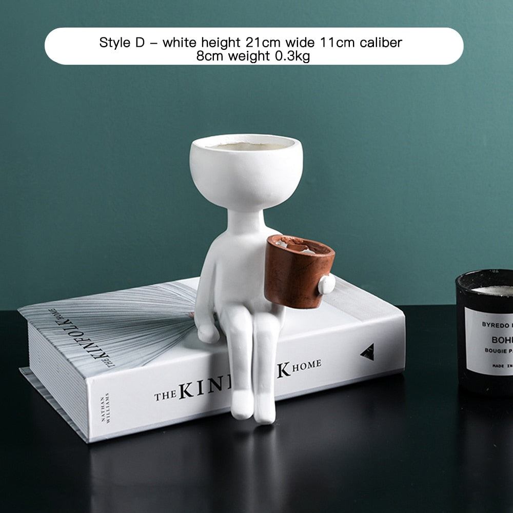 Human Figure Flower Pot