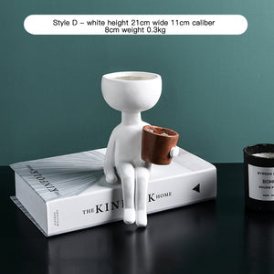 Human Figure Flower Pot