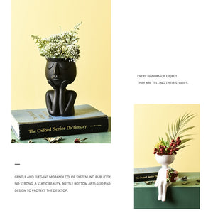 Human Figure Flower Pot
