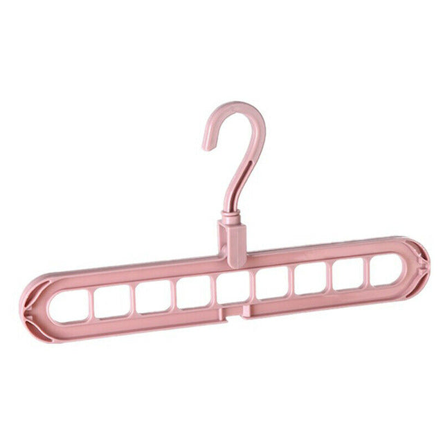 Space-Saving 9-Hole Clothes Hanger