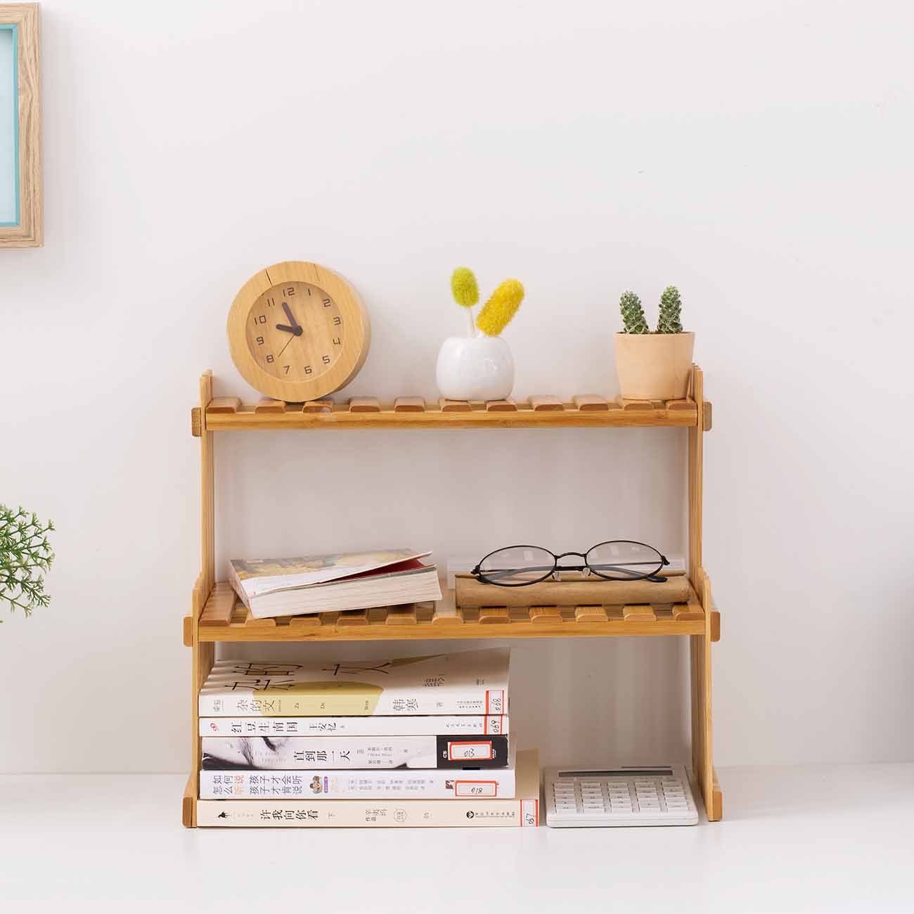 2 Layers Bamboo Storage Rack