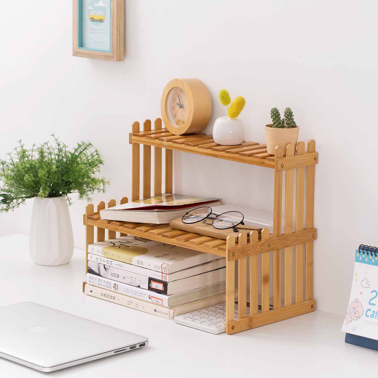 2 Layers Bamboo Storage Rack