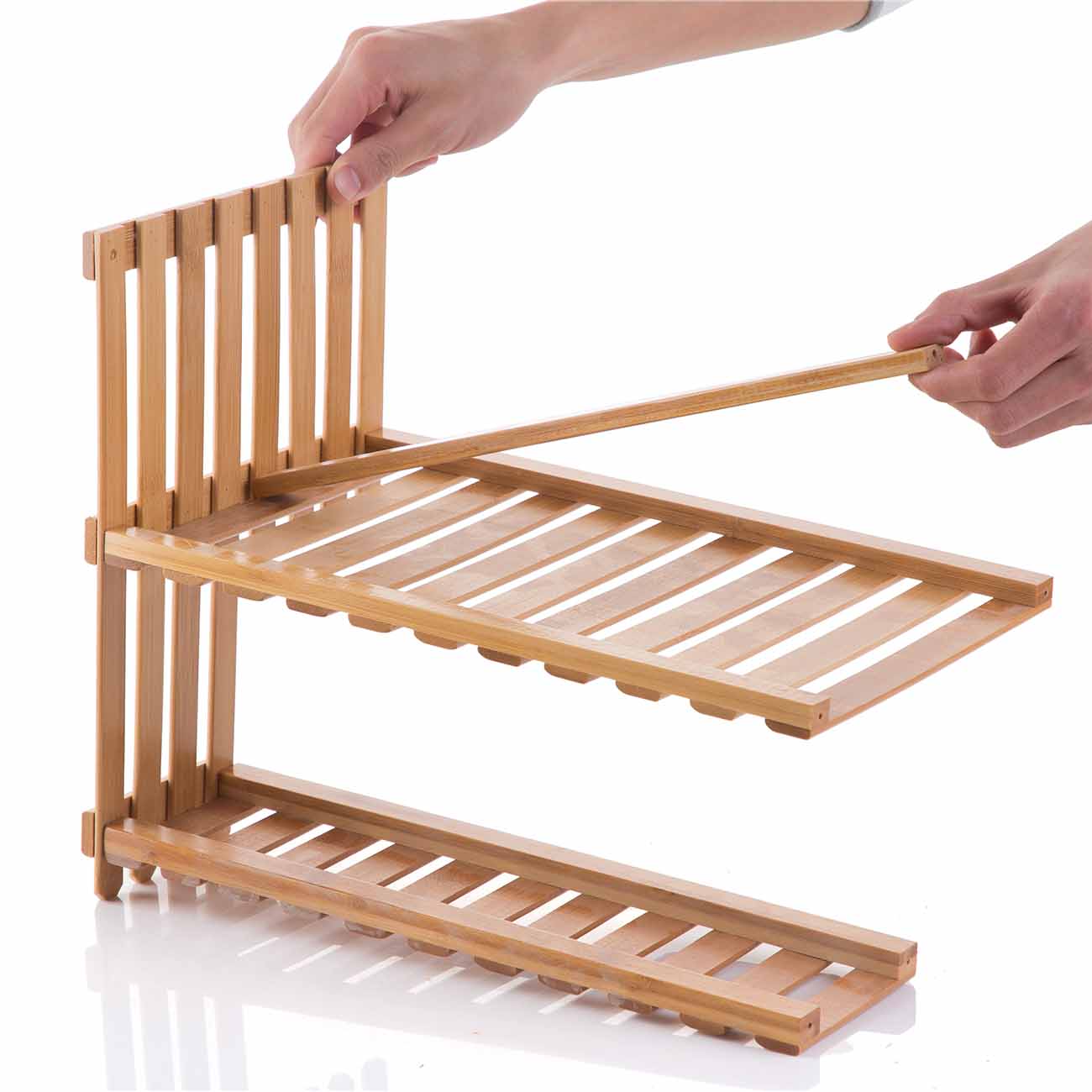 2 Layers Bamboo Storage Rack