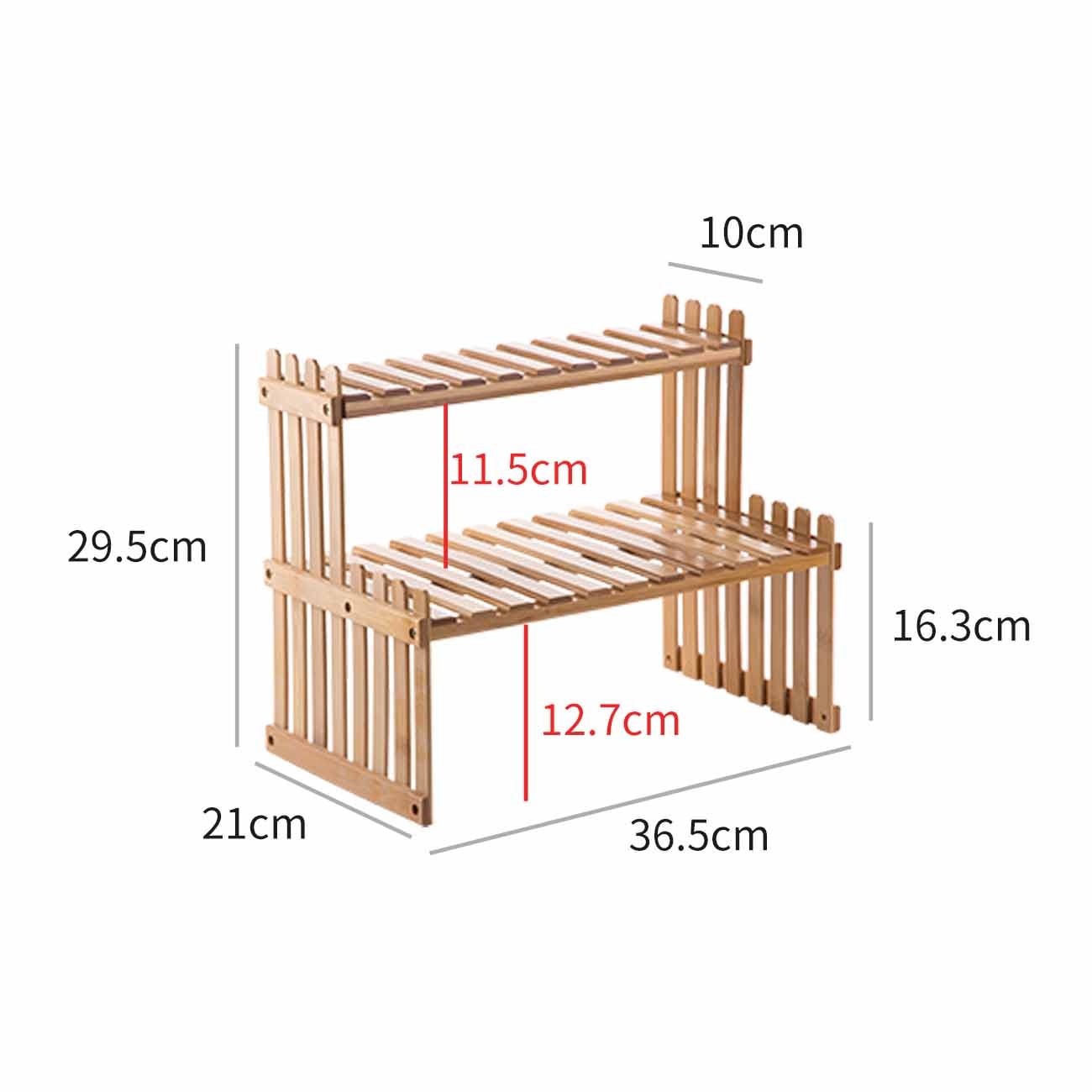 2 Layers Bamboo Storage Rack