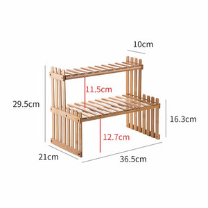 2 Layers Bamboo Storage Rack