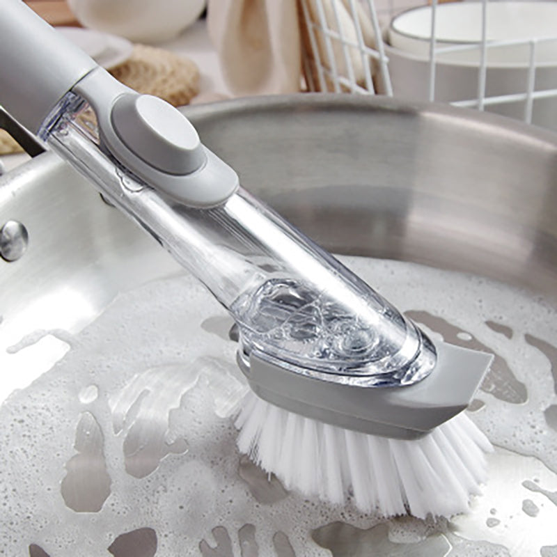 Kitchen Cleaning Brush with Liquid Injection Handle